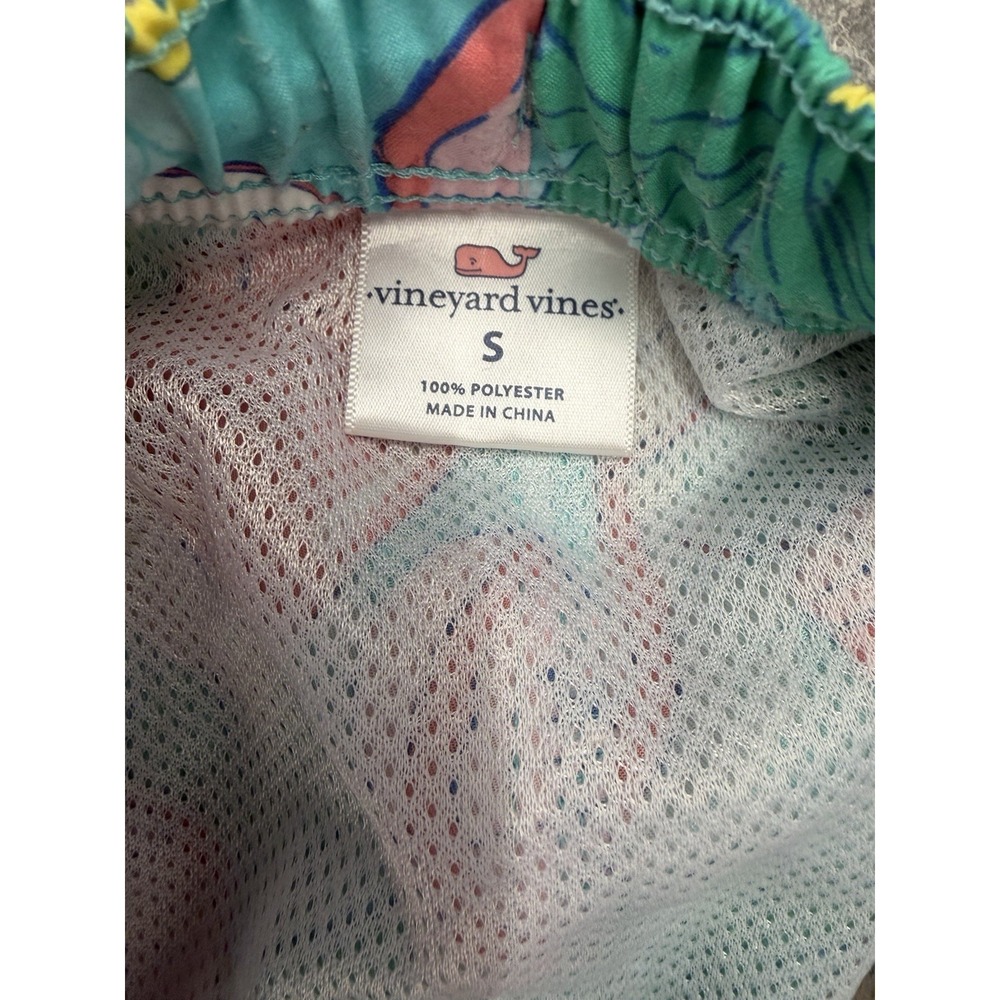 Vineyard Vines Men's Size S Tropical Pineapple Swim Trunks Board Shorts Lined - Picture 3 of 8